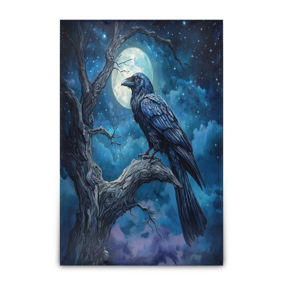 Wobogo Dead Trees Dark Crows Soft Cozy Fluffy Double Sided Blankets for Couch Sofa Chair Bed Camping Picnic Travel Lightweight Bed 6090inch