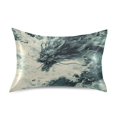 thumbnail image 1 of Wobogo Deep Green Dragon Satin Pillowcase Soft Smooth Envelope Design Comfortable Bedding Essentials 20×26in, 1 of 9