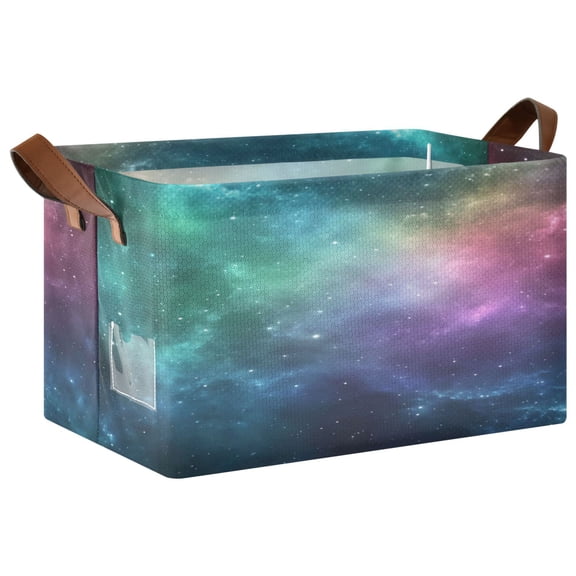 Wobogo Deep Outer Space Storage Basket 16.9×11.4×10in Collapsible Oversized with Metal Iron Frame