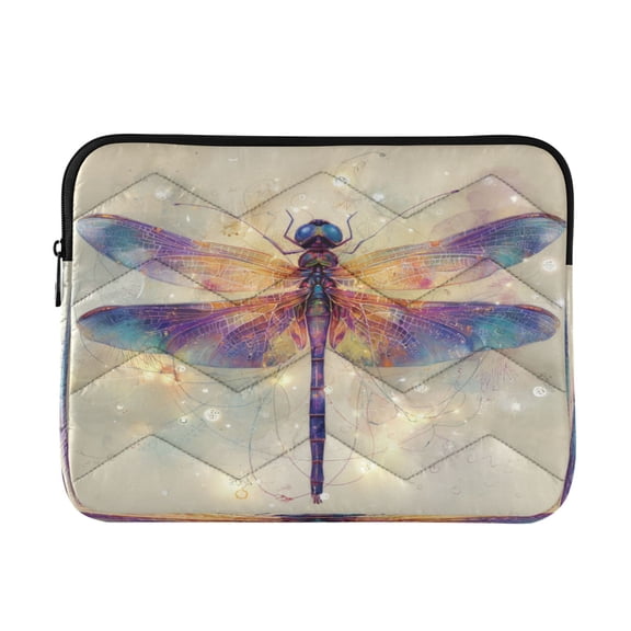 Wobogo Dreamy Dragonfly Laptop Sleeve 15.7 inch Lightweight Zipper Design Soft Padded Protection Against Scratches and Impacts