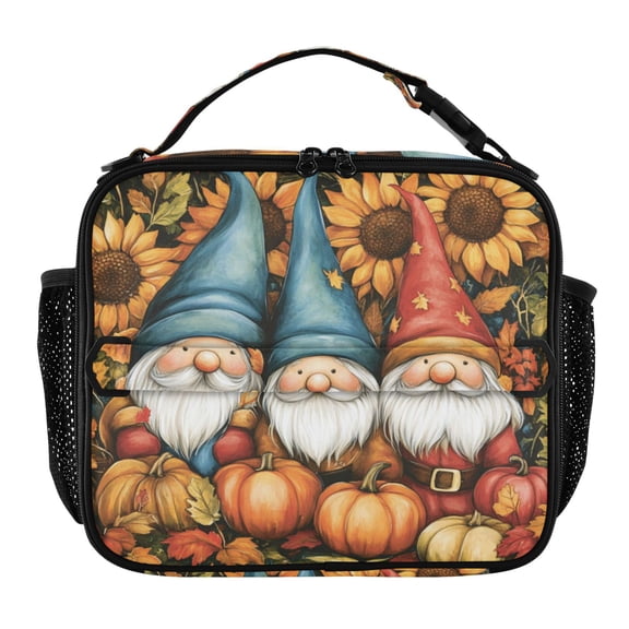 Wobogo Dwarf Elves Fall Lunch Bag Insulated Portable Cooler Tote Bag for for Adults Kids Work Office School Picnic Beach