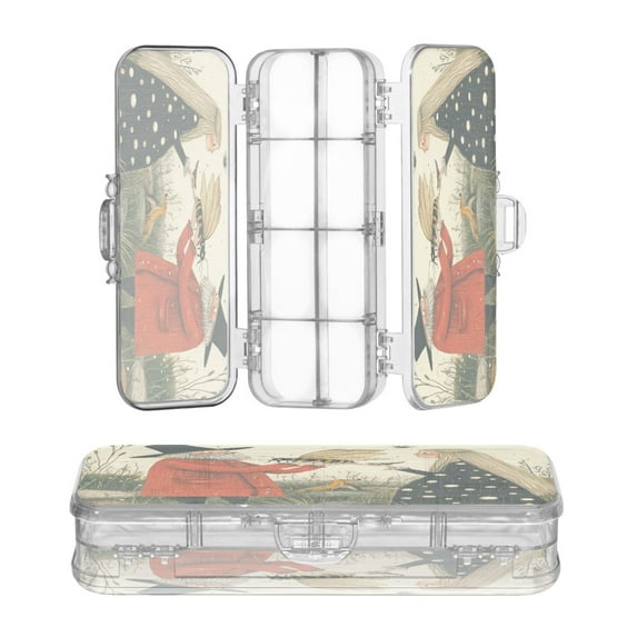 Wobogo Entomologist Clear Pencil Case Plastic Pencilboxes Stackable Design Study Materials for Classroom Office