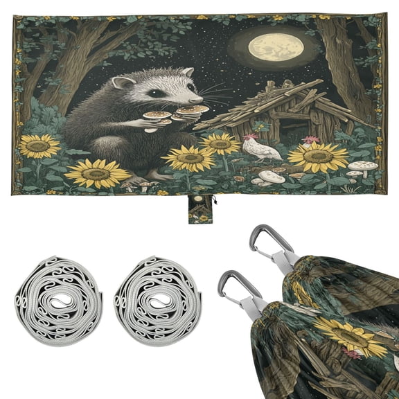 Wobogo Extra Large Possum Camping Hammocks 330 lb Capacity with Tree Straps and Hanging Pockets for Outside Hiking Beach Backpack Travel