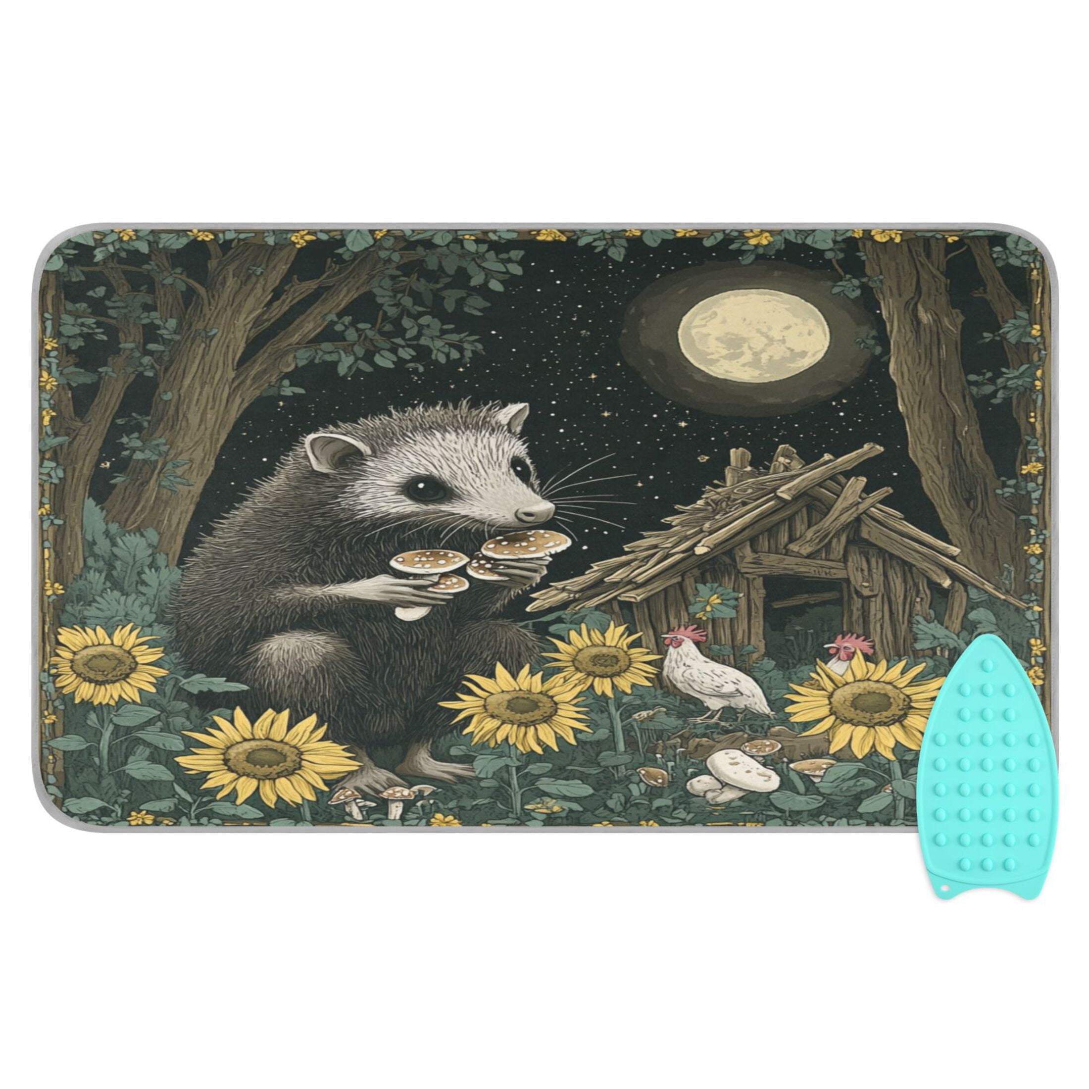 Wobogo Extra Large Possum Ironing Mat Blanket Quilted Washer Dryer Heat Resistant Pad Foldable for Easy Storage