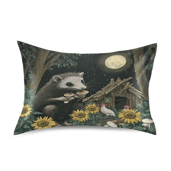 Wobogo Extra Large Possum Satin Pillowcase Soft Smooth Envelope Design Comfortable Bedding Essentials 20×26in