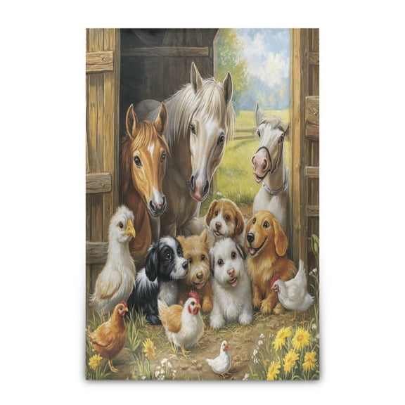 Wobogo Farm Animals Soft Cozy Fluffy Double Sided Blankets for Couch Sofa Chair Bed Camping Picnic Travel Lightweight Bed 6090inch