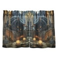 thumbnail image 1 of Wobogo Fluffy Black Cat Kitchen Curtains 2 Piece Set Farmhouse Country Style Light Filtering Small Window Drapes Suitable for Bathroom Laundry Room and RV 27x36in, 1 of 9