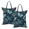 thumbnail image 1 of Wobogo Fluorescent Blue Butterfly Travel Laundry Bag Dirty Clothes Organizer Top Handle Strap Design Suitable for Beach Camping Dormitory Bathrooms, 1 of 7