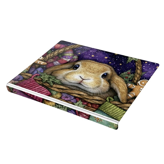 Wobogo Gingerbread Rabbit Acrylic Cutting Board with Counter Lip 16.5"x13.4 Perfect for Bread Meat Veggies & More Great Kitchen Essential Gadgets & Decor