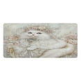 thumbnail image 1 of Wobogo Gorgeous White Cat Gaming Mouse Pad Non-slip Leather Desk Mat Water Resist Keyboard Pad for Gamer Office 16.5×35.4in, 1 of 9