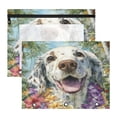 thumbnail image 1 of Wobogo Happy English Setter Dog A4 Size Clear Polyester File Pocket Set of 2 Zipper Home Work Office Organizer, 1 of 7