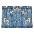 thumbnail image 1 of Wobogo Illustration Of Cute Sloth Lying on The Tree Kitchen Curtains 2 Piece Set Farmhouse Country Style Light Filtering Small Window Drapes Suitable for Bathroom Laundry Room and RV 27x36in, 1 of 9