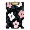 thumbnail image 1 of Wobogo Illustration Of Pink and White Flowers Acrylic A4 Clipboards Gold Clip Stardard Size 9×12.5in Office Decorative for Students Workers, 1 of 10