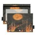thumbnail image 1 of Wobogo Inferno Feline Illuminated Folio Pencil Pouch with 3 Ring Binder Holes Set of 2 for Learning Tools, 1 of 6