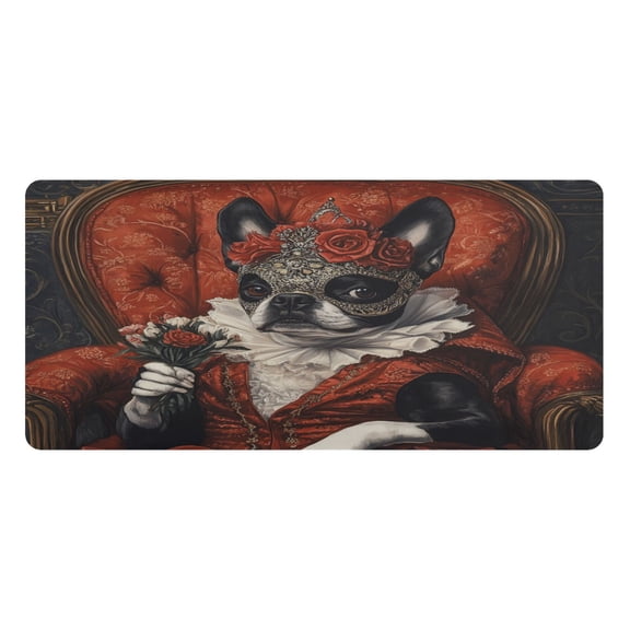 Wobogo Jazz Pitbull Gaming Mouse Pad Non-slip Leather Desk Mat Water Resist Keyboard Pad for Gamer Office 16.5×35.4in