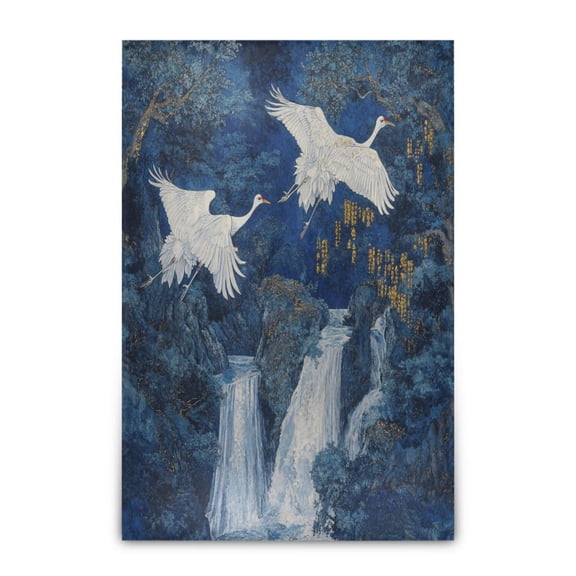 Wobogo Land Of Wild Cranes Soft Cozy Fluffy Double Sided Blankets for Couch Sofa Chair Bed Camping Picnic Travel Lightweight Bed 6090inch