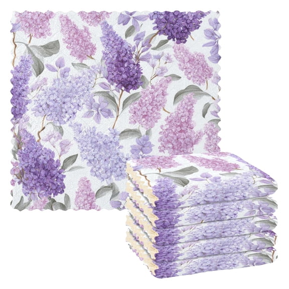 Wobogo Lavender Kitchen Towels 6pcs Ultra Soft Highly Absorbent Quick Drying Dish Cloths 1111inch