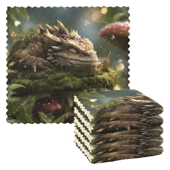 Wobogo Lizards Kitchen Towels 6pcs Ultra Soft Highly Absorbent Quick Drying Dish Cloths 11×11inch