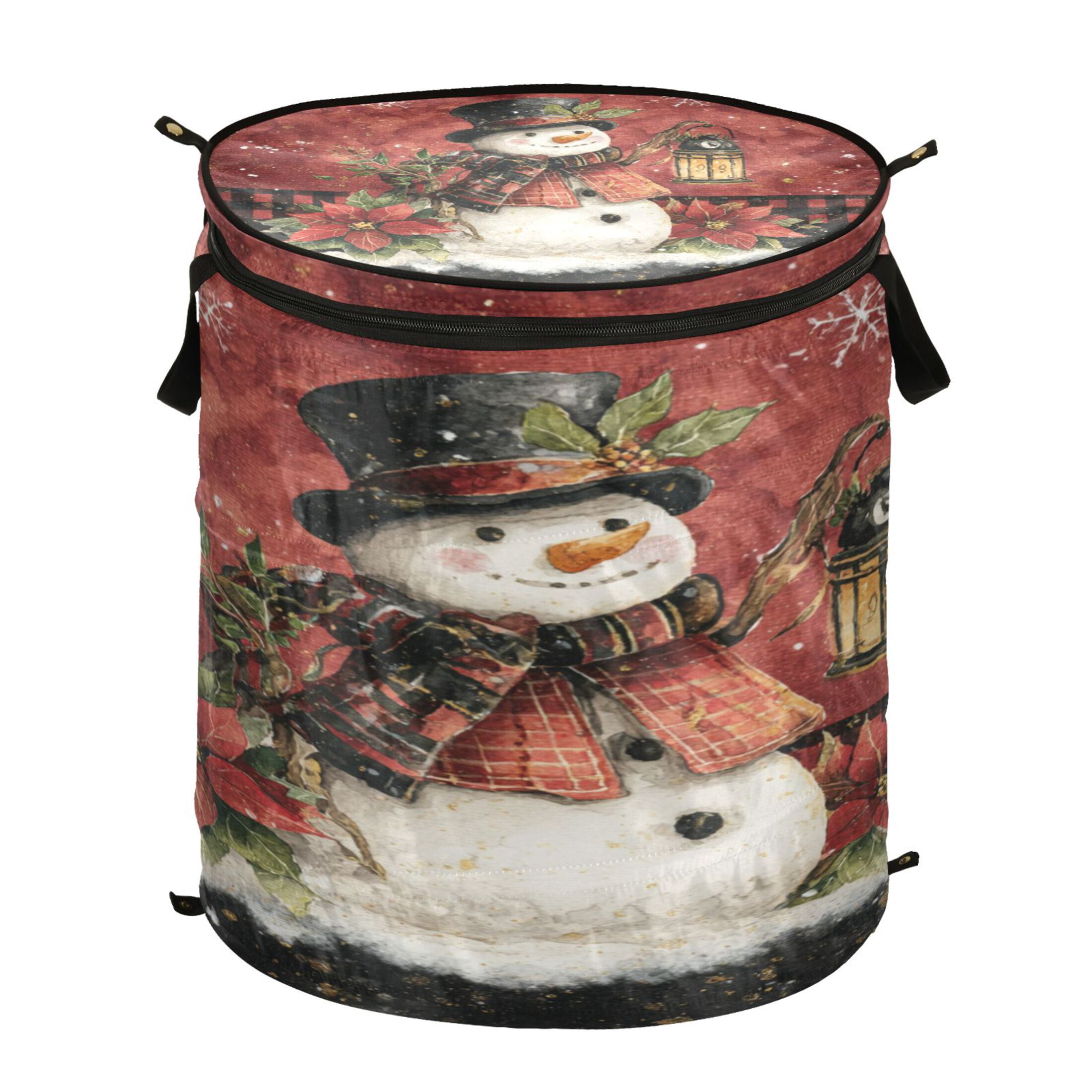 Wobogo Magical Snowman Foldable Laundry Baskets with Carry Handle ...