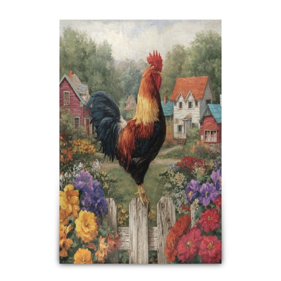 Wobogo Majestic Rooster Soft Cozy Fluffy Double Sided Blankets for Couch Sofa Chair Bed Camping Picnic Travel Lightweight Bed 6090inch