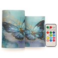 thumbnail image 1 of Wobogo Marble Butterfly Combo Flameless Flickering Candle Light with Remote Control and Timer for Romantic Atmosphere, 1 of 7