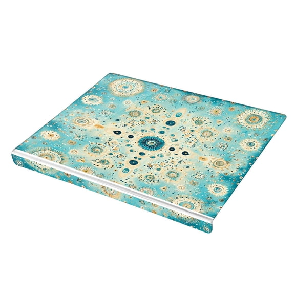 Wobogo Moroccan Style Pattern Acrylic Cutting Board with Counter Lip 16.5"x13.4 Perfect for Bread Meat Veggies & More Great Kitchen Essential Gadgets & Decor