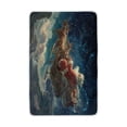 thumbnail image 1 of Wobogo Mysterious Santa Claus Flannel Fleece Bed Blanket as Bedspread Coverlet Sofa Blankets (90x60in) Soft Lightweight Warm and Cozy, 1 of 6