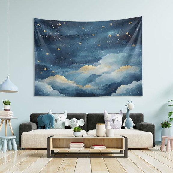 Wobogo Nice Starry Sky Tapestry 60×40in Home Living Room Bedroom Wall Hanging Ornaments