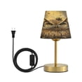 thumbnail image 1 of Wobogo An Owl with Bumblebee Pattern Table Lamps Three-channel Adjustable Lighted Antique Brass Metal Base Simple Modern Style for Bedroom Nightstands Living Room and Office, 1 of 8