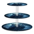 thumbnail image 1 of Wobogo Owl in The Moonlight Pattern 3 Tier Acrylic Cake Stand with Clear Round Hold for Wedding Holiday Birthday Baby Shower Tea Party, 1 of 8