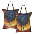 thumbnail image 1 of Wobogo Partner Star Gazing Pattern Travel Laundry Bag Dirty Clothes Organizer Top Handle Strap Design Suitable for Beach Camping Dormitory Bathrooms, 1 of 7