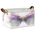 thumbnail image 1 of Wobogo Pastel Butterfly Storage Basket 16.9×11.4×10in Collapsible Oversized with Metal Iron Frame, 1 of 8