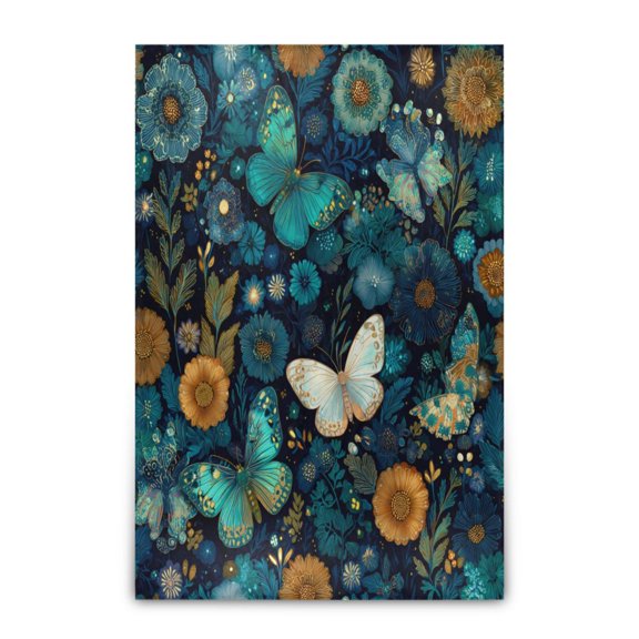 Wobogo Peacock Butterfly Soft Cozy Fluffy Double Sided Blankets for Couch Sofa Chair Bed Camping Picnic Travel Lightweight Bed 6090inch