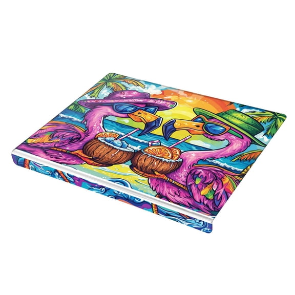 Wobogo Pink Cartoon Flamingos Acrylic Cutting Board with Counter Lip 16.5"x13.4 Perfect for Bread Meat Veggies & More Great Kitchen Essential Gadgets & Decor