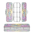 thumbnail image 1 of Wobogo Pink Cartoon Flamingos Clear Pencil Case Plastic Pencilboxes Stackable Design Study Materials for Classroom Office, 1 of 7