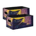 thumbnail image 1 of Wobogo Purple Dusk Cat Pattern Decorative Folding Storage Basket Set of 2 for Desktop Bedroom Living Room Dressing Table, 1 of 6