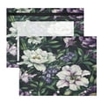 thumbnail image 1 of Wobogo Purple Lily A4 Size Clear Polyester File Pocket Set of 2 Zipper Home Work Office Organizer, 1 of 7