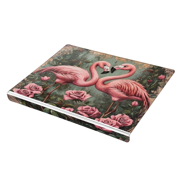Wobogo Ragged Pink Flamingo Acrylic Cutting Board with Counter Lip 16.5"x13.4 Perfect for Bread Meat Veggies & More Great Kitchen Essential Gadgets & Decor