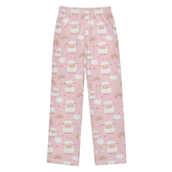 Wobogo Rainbow Sheep Long Pajama Pants Bottoms Soft Sleepwear with Pockets