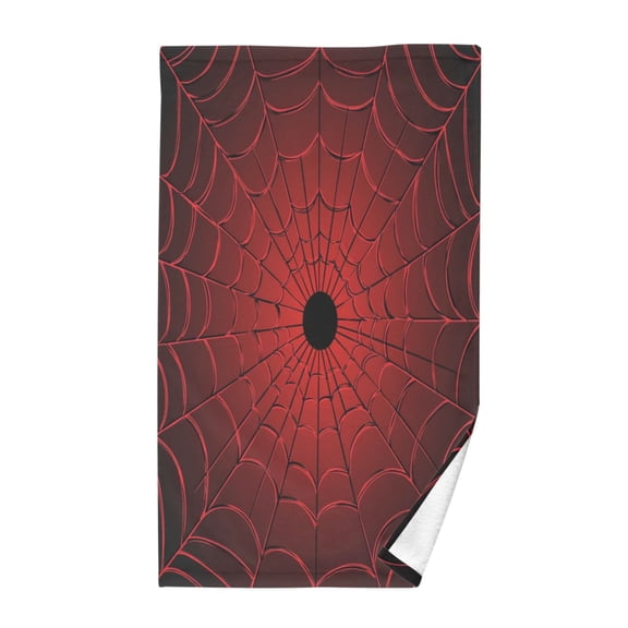 Wobogo Red Cobweb Face Towel Soft Breathable Cotton Towel Set for Bathroom Kitchen Hotel Spa Gift Decor
