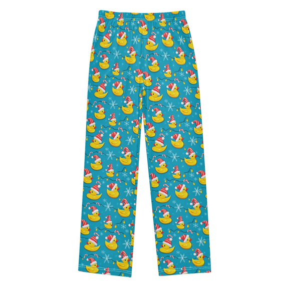 Wobogo Red Hat Yellow Duck Long Pajama Pants Bottoms Soft Sleepwear with Pockets