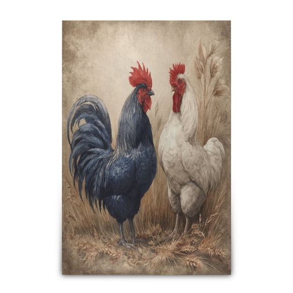 Wobogo Rooster Soft Cozy Fluffy Double Sided Blankets for Couch Sofa Chair Bed Camping Picnic Travel Lightweight Bed 6090inch