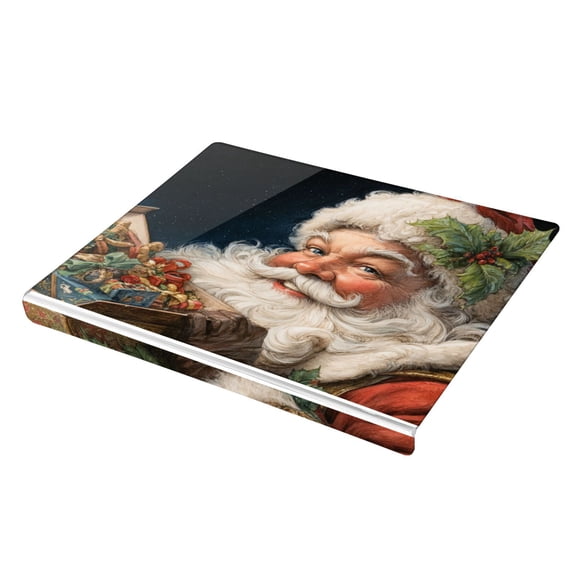 Wobogo Santa Claus Acrylic Cutting Board with Counter Lip 16.5"x13.4 Perfect for Bread Meat Veggies & More Great Kitchen Essential Gadgets & Decor
