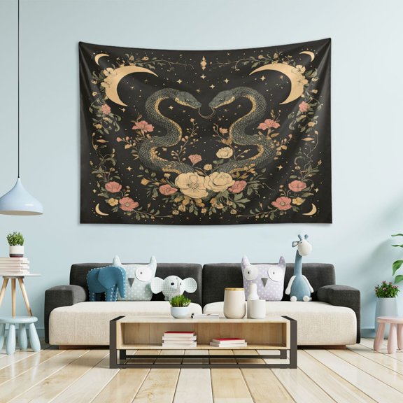 Wobogo Snakes Entwining Vines Tapestry 60×51in Home Living Room Bedroom Wall Hanging Ornaments