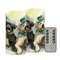 thumbnail image 1 of Wobogo Snow Labrador Flameless Candles with Remote Battery Operated Flickering LED Candles with Timer 2/4/6/8H Medium Size, 1 of 8