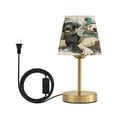 thumbnail image 1 of Wobogo Snow Labrador Table Lamps Three-channel Adjustable Lighted Antique Brass Metal Base Simple Modern Style for Bedroom Nightstands Living Room and Office, 1 of 8