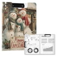 thumbnail image 1 of Wobogo Snowman House A4 Foldable Clipboard with Horizontal and Vertical Double Metal Clips 360 Degree Foldable Binder Clipboards with Pen Holder, 1 of 9