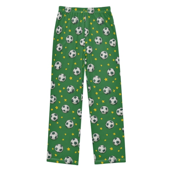 Wobogo Soccer Star Long Pajama Pants Bottoms Soft Sleepwear with Pockets