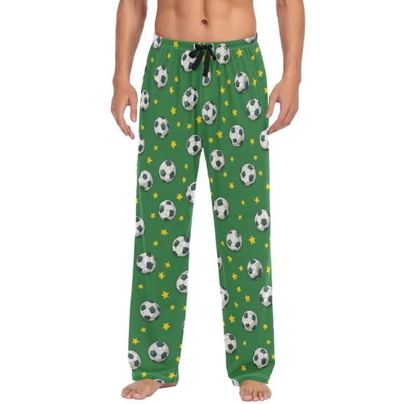 Wobogo Soccer Star Pajama Pants For Men Men's Separate Bottoms Lounge Pants