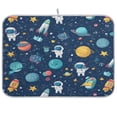 thumbnail image 1 of Wobogo Space Themed Kitchen Drying Mat Heat Resistant Drainage with Non-Slip Rubber Backing Hides Stains Super Absorbent Easy to Clean 18×24in, 1 of 8